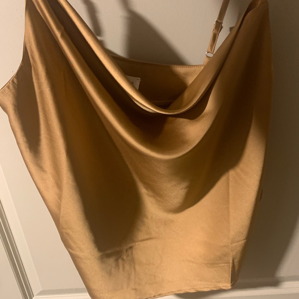 New Tank top cowl neck satin
